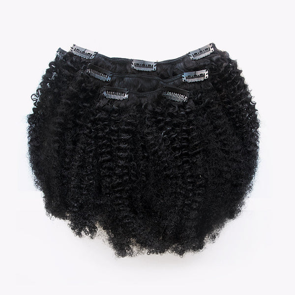 3C/4A Kinky Curly Texture Clips - 1 Set