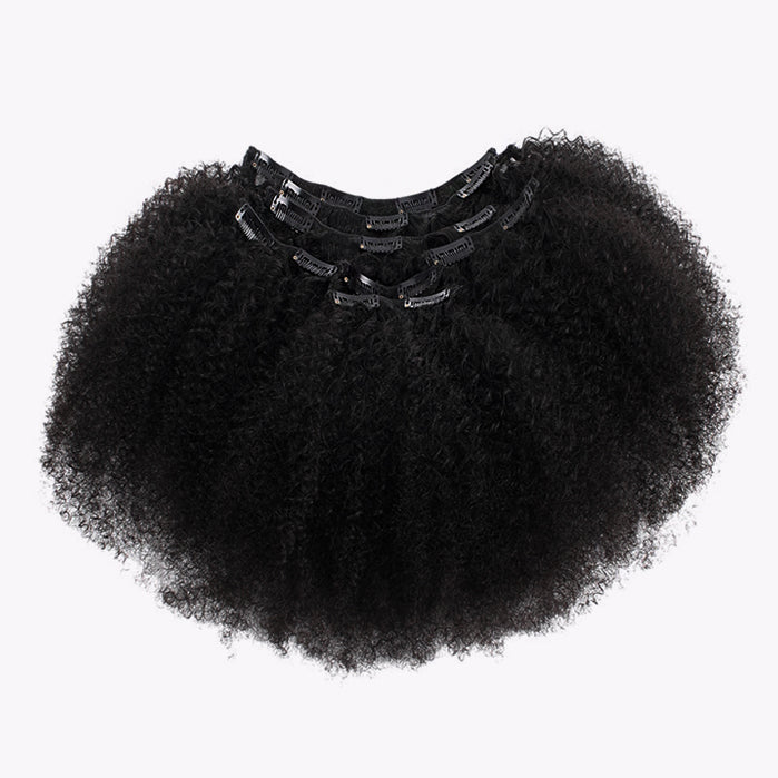 4B/4C Kinky Curly Texture (Afro) Clips - 2 Sets